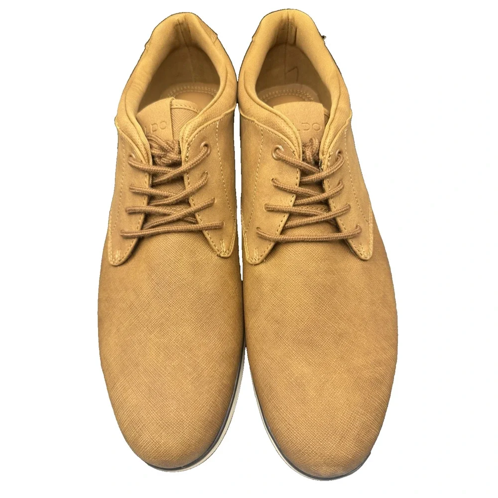 ALDO Mens Oxford Shoes Tan Cognac Derby Casual Dress Sneakers Low Chukka 11 M